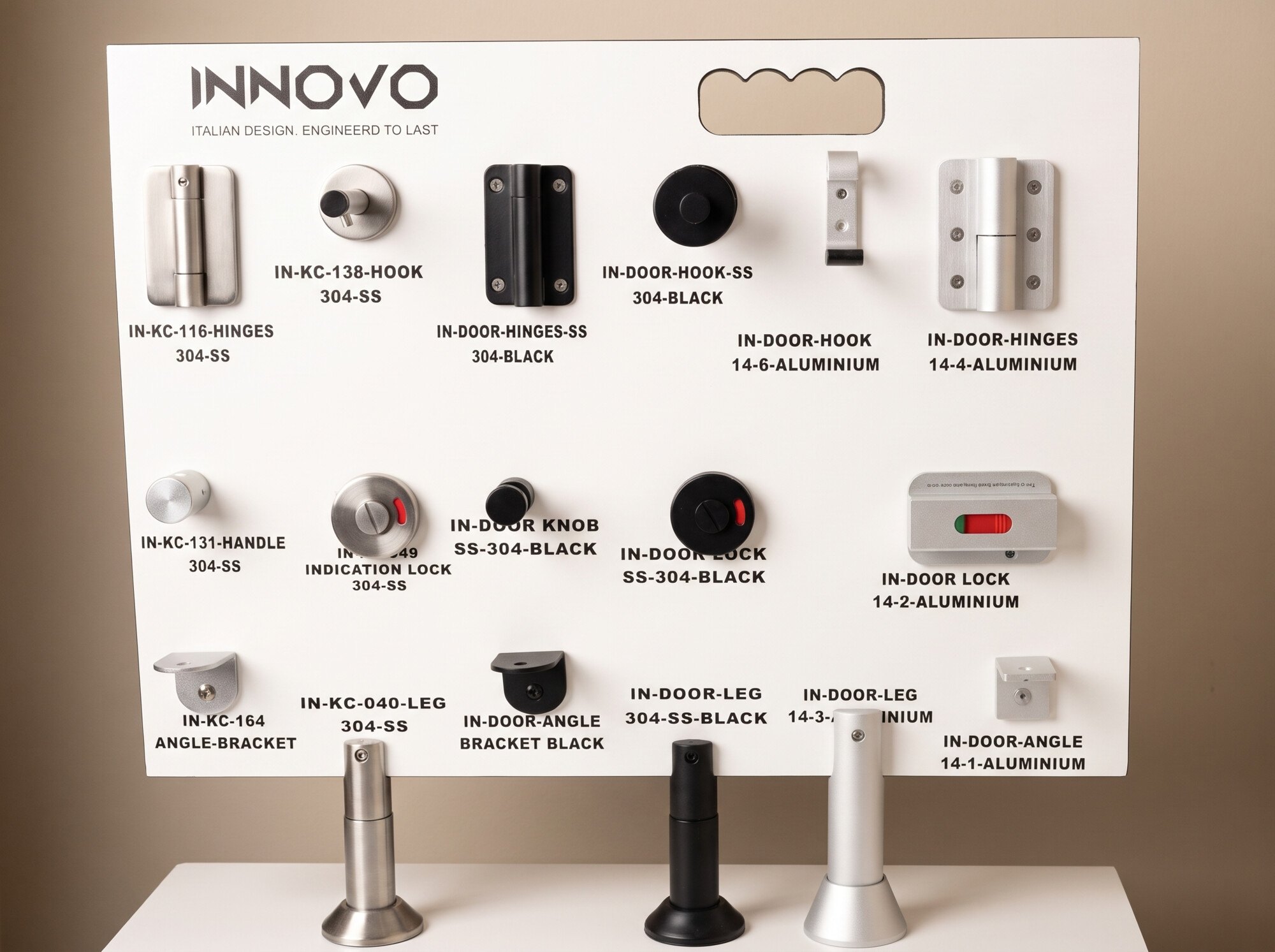 INNOVO showroom display board